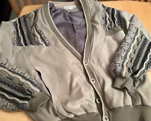 ST CROIX KNITS POLY WOOL SWEATER MICROFIBER CARDIGAN JACKET MENS SZ L - Picture 1 of 9