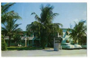 VINTAGE DELRAY BEACH FL POSTCARD 1950s AUTOS AT FLORIDIAN MOTEL 121421 Q - Picture 1 of 2