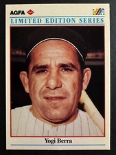 Yogi Berra 1990 AGFA Limited Edition Series Baseball Card New York Yankees #22