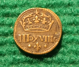 HENRI III à LOUIS XIV ♦ Poids Monétaire - 3 Deniers 18 Grains - 1/8 D'ECU TTB - Imagen 1 de 2