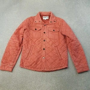 Reiss Mens Jacket Medium Pink Quilted Padded Bomber 1971 Chore Worker Factory - Picture 1 of 11