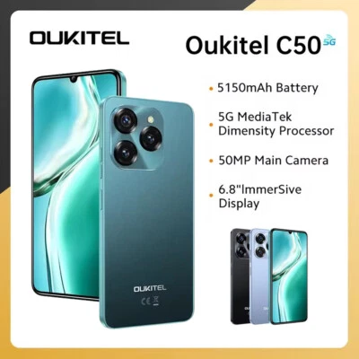 Oukitel C50 5G Smartphone 5150mAh 50MP Camera 6.8 inch HD+ 90Hz Global Version - Image 1 of 4