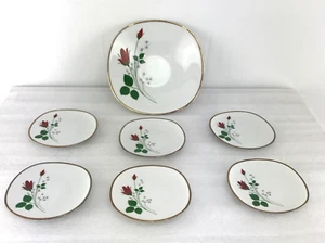 Juego de 6 platos pequeños y 1 tazón de confitería Winterling, Baviera Alemania - Imagen 1 de 9