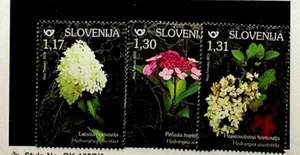 SLOVENIA Sc 1329-32 NH SET+S/S OF 2019 - FLOWERS - Picture 1 of 2
