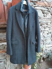 Cappotto lana uomo "Herno", colore nero-grigio,  taglia 48 come nuovo