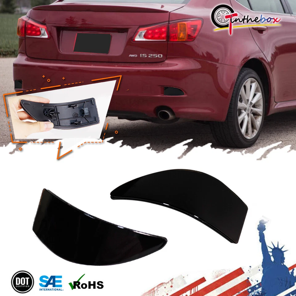 Reflectores de parachoques trasero con lente ahumada GTINTHEBOX para 06-13 Lexus IS IS250 IS350 Foto 1 de 4