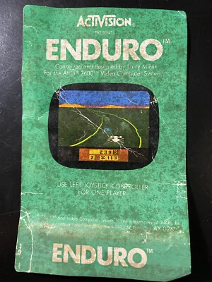 1983 Activision ENDURO rótulo de jogo original para sistema de videogame Atari 2600 - Imagem 1 de 4