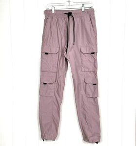 Pacsun Mens Relaxed Cargo Pants Pull-On Jogger Cotton Nylon Blend Purple Size S - Picture 1 of 22
