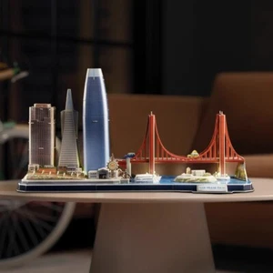 CubicFun LED San Francisco City Skyline building 3D Puzzle Construction Bricks - Picture 1 of 10