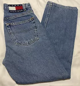 Vintage Tommy Hilfiger Capri Jeans Damen Gr. 2 24x25 High Rise Medium Wash Large Flag - Bild 1 von 11