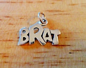 ¡Plata de ley 12x16mm dice Brat Whimsical Charm! - Imagen 1 de 4