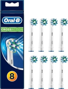 Oral-B Cross Action Electric Toothbrush Replacement Brush Heads - Pack of 8 - Picture 1 of 3