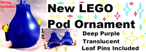 New LEGO Ornament POD Trolls TreeHouse FILLABLE Deep Purple Leaf Stocking Stuff - Picture 1 of 1