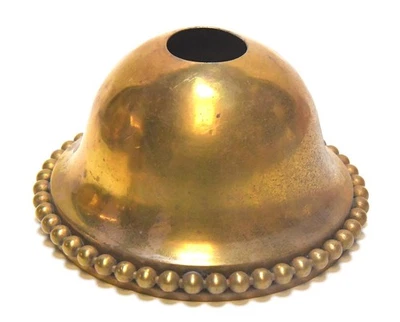 VINTAGE DECORATIVE BRASS CEILING BELL CANOPY LIGHT PART SOCKET COVER - Image 1 of 4