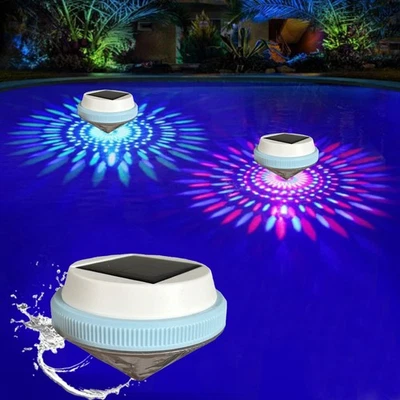 Waterproof Solar Floating LED Lights with Color Changing for Garden Pool Use - Image 1 of 4