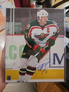 FOTO DE HOCKEY 8x10 NHL firmada autografiada por Mark Parrish con certificado de autenticidad Minnesota Wild - Imagen 1 de 5