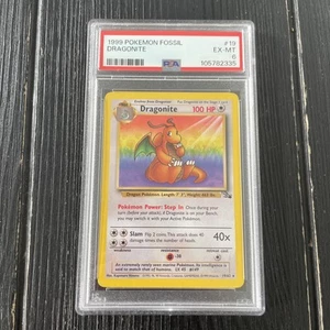 Pokemon Dragonite 19/62 WOTC Fossil PSA 6 Ex-NM non holo - Picture 1 of 2