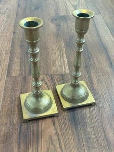 Vintage Kerzenständer massiv Messing 8er Set Tulpenstil - Bild 1 von 5