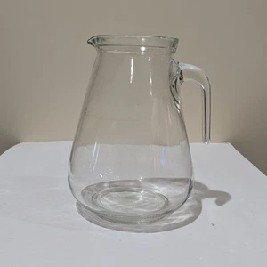 Italian Clear Glass Pitcher. 9" H Approx - Picture 1 of 6