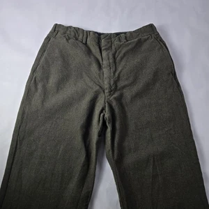 Pantalone Serge lana militare vintage anni 80 verde 2234 taglia 34S (29/30x27) - Foto 1 di 10