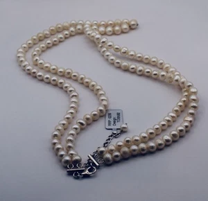 AA Japanese Akoya Double Row Pearl Necklace- Adjustable- Never Worn - Picture 1 of 24