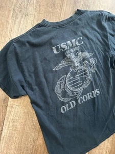 USMC Marines 3rd Battalion 9th Old Corps schwarz grau Logo T-Shirt Large - Bild 1 von 5