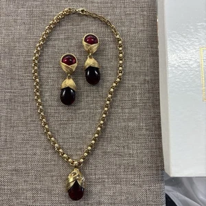 Collar y pendientes de clip vintage Nina Ricci Stament Couture RARO - Imagen 1 de 10