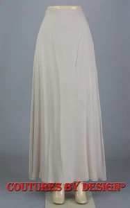 St John Strick Abend Seide ausgestellt Plisse langer Rock weich gold beige Gr. 6 neu ohne Etikett - Bild 1 von 2