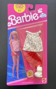 Vintage Barbie Puppenkleidung, Dream Wear Bedtime PJ.S Top und Shorts mit Haustier - Bild 1 von 5