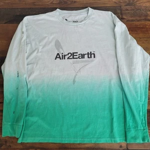 Porter Robinson Air2Earth Long Sleeve Shirt Large/XL White Green Gradient Rare - Picture 1 of 15