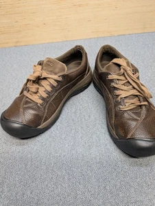 Zapatos cómodos para caminar Keen de cuero marrón con cordones para mujer talla 7 - Imagen 1 de 8