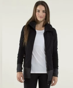 Giacca Lululemon Live Simply nera erica nera grigia taglia 12 - Foto 1 di 10