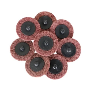 50Pcs 2 Inch Quick Change Sanding Discs, Maroon Roll Lock Nylon Surface Condi... - Picture 1 of 7