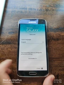 Samsung Galaxy S5 - 16 GB - Shimmery White (Unlocked) Sprint  - Picture 1 of 8