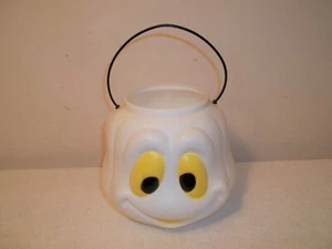 Vtg GENERAL FOAM PLASTIC HALLOWEEN BLOWMOLD GHOST TRICK OR TREAT BUCKET - Picture 1 of 8
