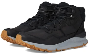 The North Face Vals Mid Leather Waterproof Black Gum Hiking Boots Shoes Men's 14 - Picture 1 of 9