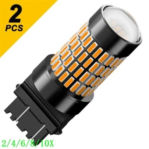 AUXITO 3157 LED Turn Signal Parking Light Stop Tail Corner Bulb Amber 3457 2/10x - Picture 1 of 22
