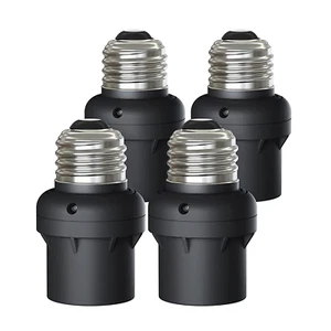Enchufes de bombilla de anochecer a amanecer E26 sensor de fotocélula enchufe de luz impermeable 4 piezas - Imagen 1 de 11