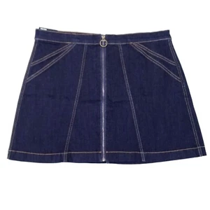 NWT Buffalo Bitton High Rise Dark Blue Denim Skirt Size 33 - Picture 1 of 12