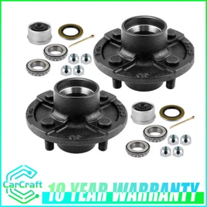 2pcs Trailer Idler Hub 4 on 4 for 2000 lbs Axle 4x4.0 4 Lug Trailer Hub Kit C20 - Picture 1 of 9