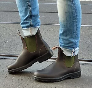 Blundstone 519 Braun Grün Chelsea Boot Damen Stiefelette Wechselfußbett - Bild 1 von 12