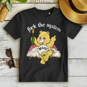 Fuck the System Bärchi Glücksbärchi - Damen Premium Bio T-Shirt - Bild 1 von 8