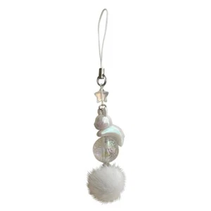 Rabbit and Moon Keychain Trendy Bag Charm Accessory for Women and Animal Lovers - Picture 1 of 8