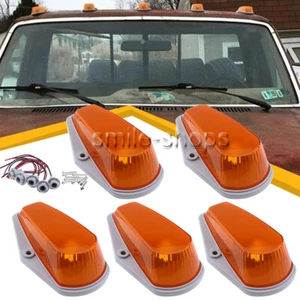 Cubiertas ámbar marcador luz techo cabina 5 piezas Ford F-150 1982-1996 con carcasa base - Imagen 1 de 11