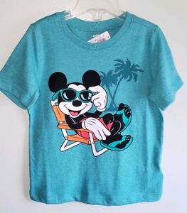 Old Navy Boys 12-18 18-24 MONTHS Mickey Mouse Tee Shirt Top Disney T-Shirt Vacay