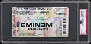 Boleto completo Eminem Anger Management Tour Amsterdam 2003 PSA 7 raro - Imagen 1 de 2