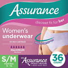 Assurance Women's Incontinence & Postpartum Underwear, S/M ,  (36 Count)