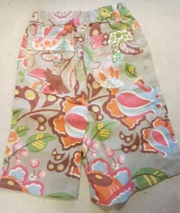 NEW OILILY girls baby VINTAGE Grey Linen Floral Shorts 74 92 98 104 122 140 152 - Picture 1 of 4