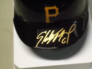 Pgh Pirates, Starling Marte, Signed Riddell, Pirates Mini Helmet, w/Container - Picture 1 of 3