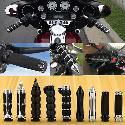 Empuñaduras de extremo de manillar de motocicleta de 1"" universales para Harley Yamaha Suzuki Honda Foto 1 de 4